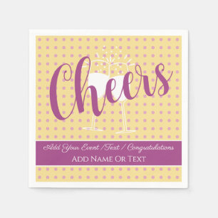 Mjukt glamor/Solskin Mist Cheers Dots Solid Pappersservett