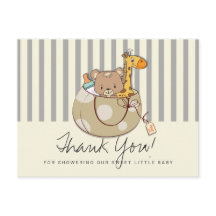 Mjukt Grått Baby djur Baby Shower Tack