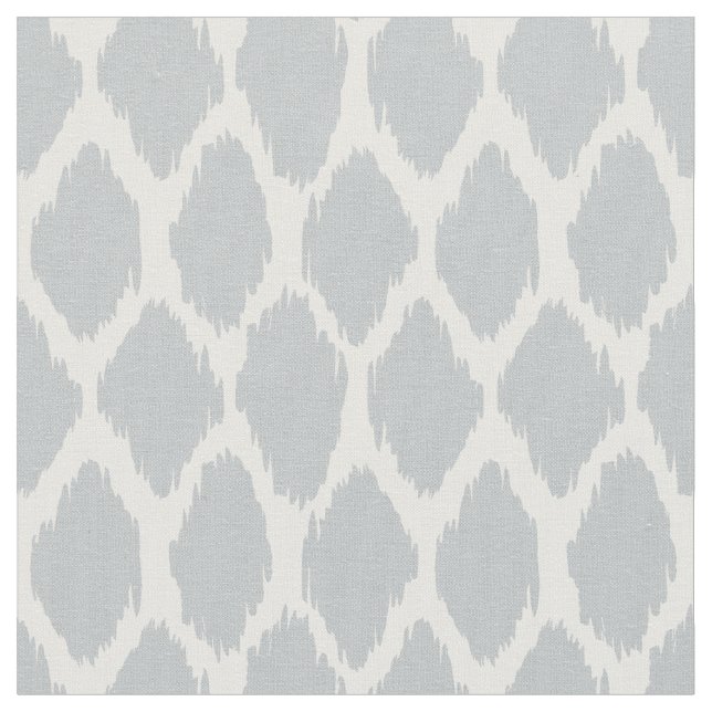 Mjukt grått Ikat Ogee mönster Tyg (Närbild)
