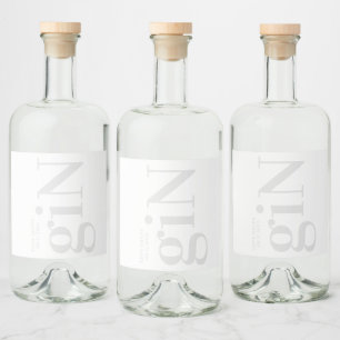 Mjukt Grått Modern djärv enkel Spritflaskor Etikett