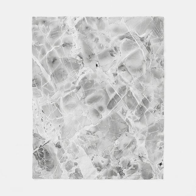 Mjukt Grått (Opulent Marble Whirl) Fleece Blanket (Framsidan)