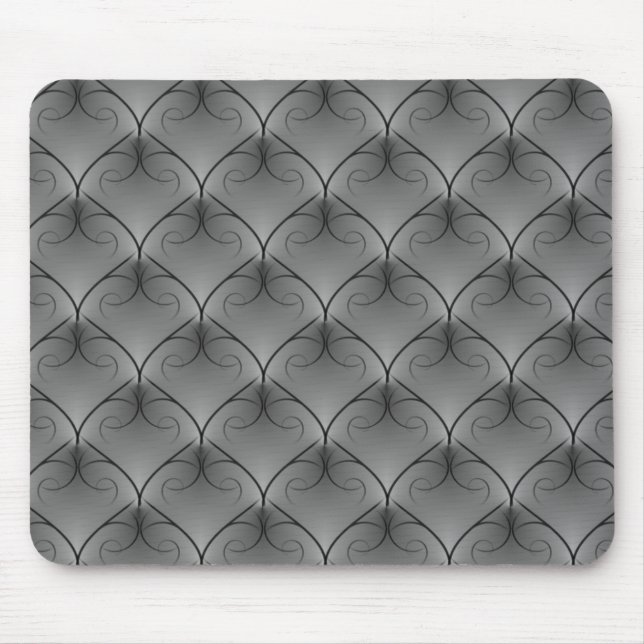 Mjukt Grått utan motstycke Elegance Mousepad Musmatta (Framsidan)