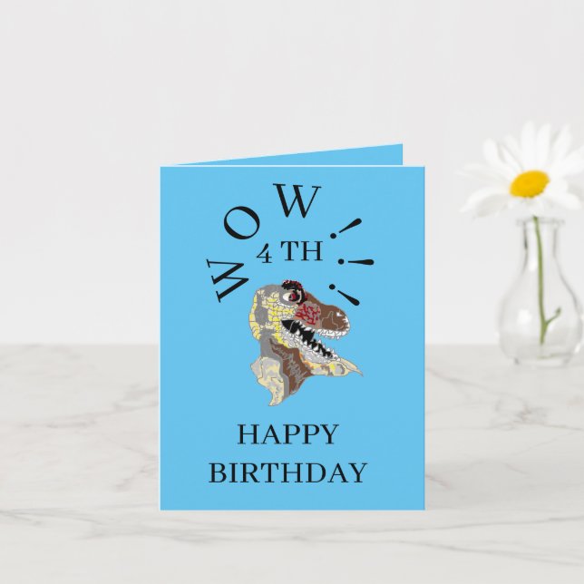 Mjukt gratulationskort; 4 BIRTHDAG FÖR ETT KROPP Kort (Liten växt)