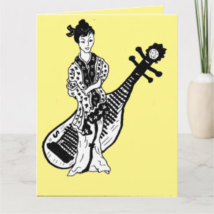 Mjukt gratulationskort: GEISHA GIRL Kort
