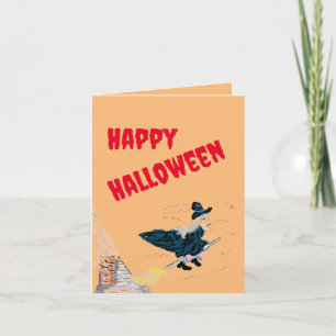 Mjukt gratulationskort: Happy halloween Kort
