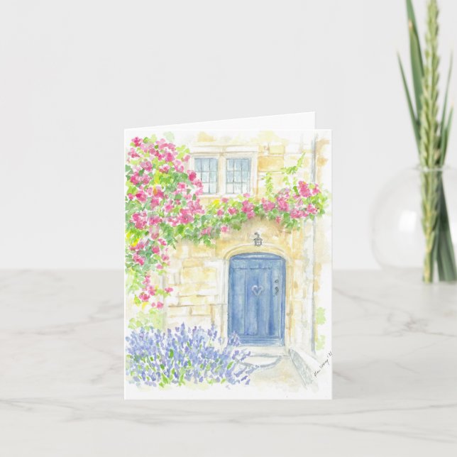 Mjukt gratulationskort med originalteckningar kort (Framsida)