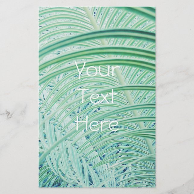 Mjukt Grönt Växt Palmblad Flygblad (Framsidan)