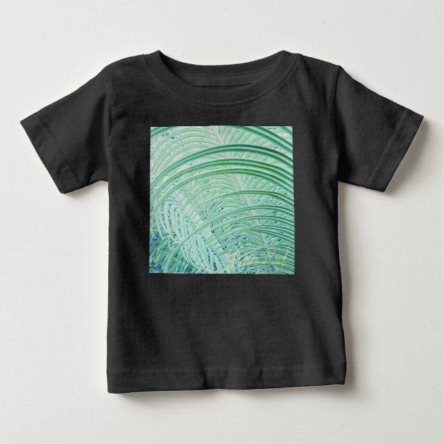 Mjukt Grönt Växt Palmblad T Shirt (Framsida)