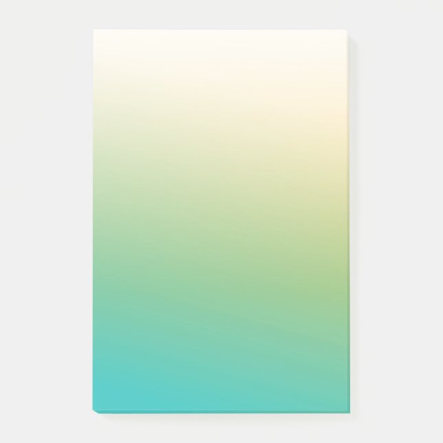 Mjukt gulgrönt post-it block (Framsida)