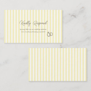 Mjukt gulrandigt elegant bröllopswebbplats RSVP Tilläggskort