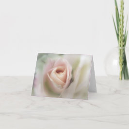 Mjukt hälsningskort för Rosa ros Tack Kort