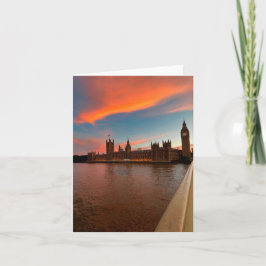 Mjukt hälsningskort med bild av London Kort