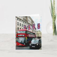 Mjukt hälsningskort med bild av London