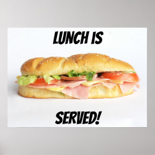 Mjukt ham & Cheese Sub Sandwich Poster
