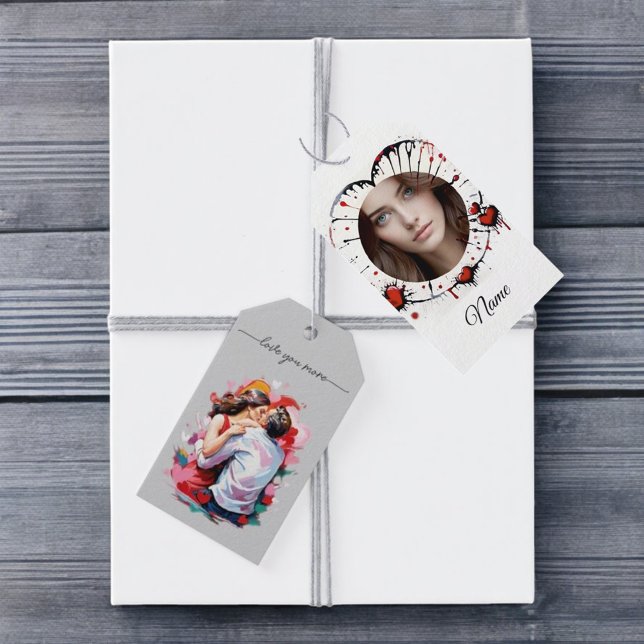 Mjukt Helgdag för älskare Presentetikett (Skapare uppladdad)