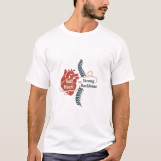 Mjukt hjärta starkt ryggrad t-shirt