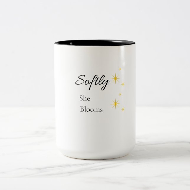 Mjukt hon blommar mugg | Feminint inspirerande mug (Center)