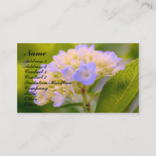 Mjukt Hydrangea Flower-Affärskort Visitkort