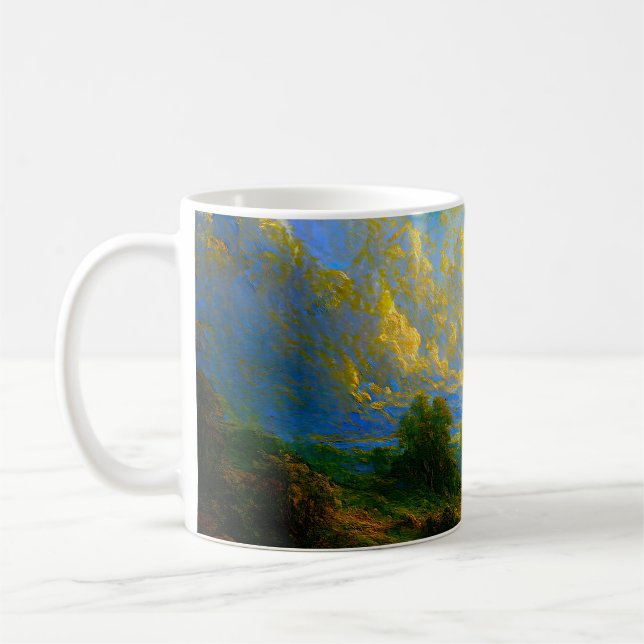 Mjukt Impressionistiskt Soluppgång Kaffemugg (Vänster)
