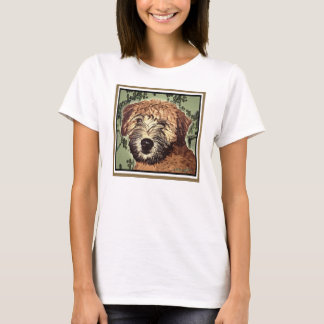 Mjukt Jackat Hjulad terrier-valp med Blöt Ansikte T Shirt