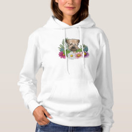 Mjukt Jackat Hjulade terrier, huvudfärgade blommor T Shirt