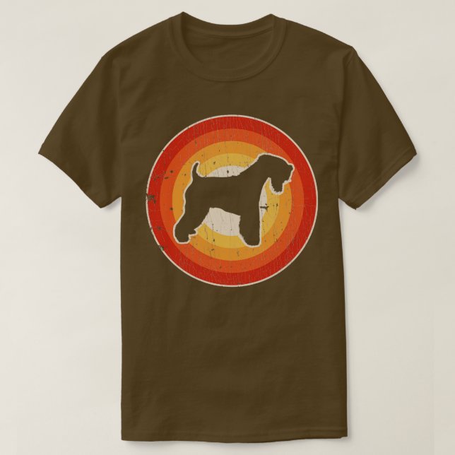 Mjukt Jackat hjulgående Terrier Sunset Retro för m T Shirt (Design framsida)