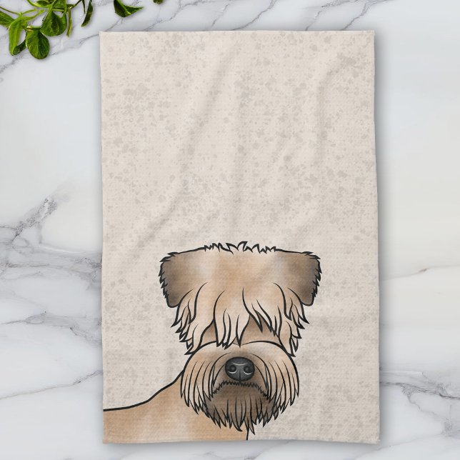 Mjukt Jackat Hund för hjulgående (Wheaten Terrier  Kökshandduk (Skapare uppladdad)