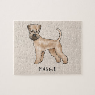 Mjukt Jackat Hund med hjulgående terrier på Beige Pussel