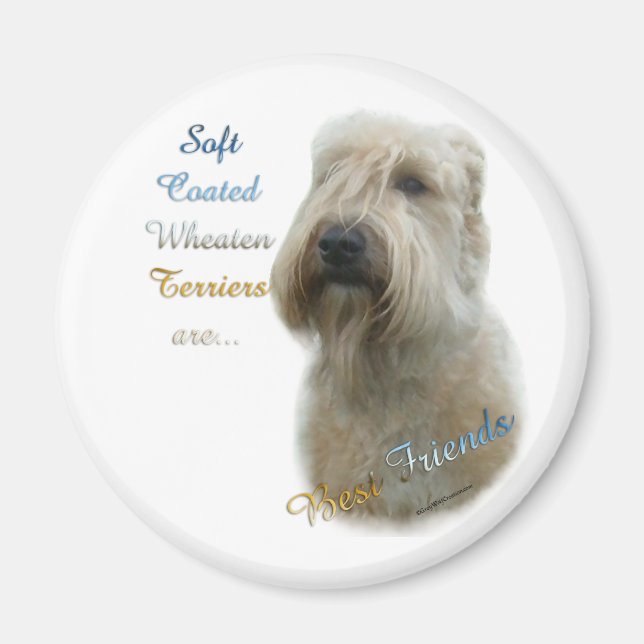 Mjukt Jackat Wheaten Terrier Best F... - Magnet (Framsidan)