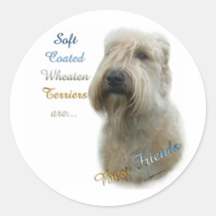 Mjukt Jackat Wheaten Terrier Best F... Runt Klistermärke