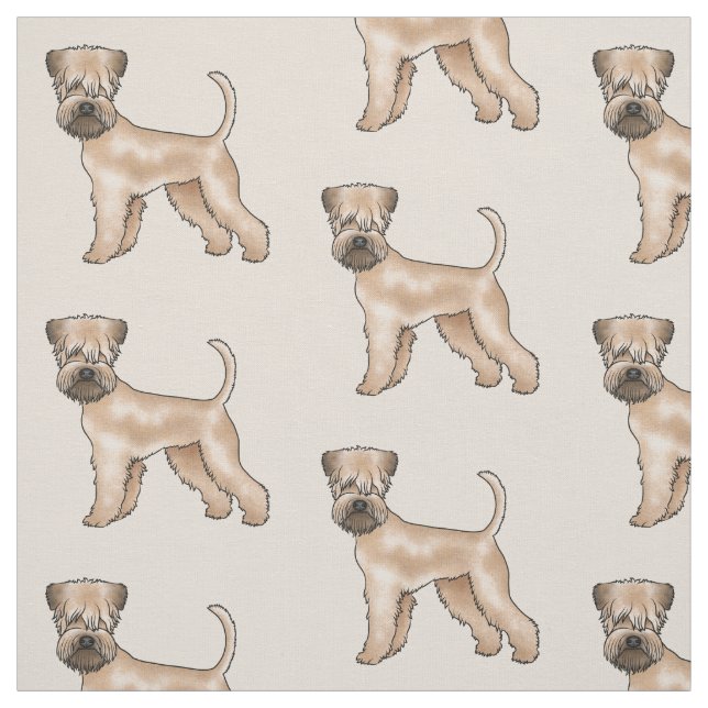 Mjukt Jackat Wheaten Terrier Cute Hund Beige Tyg (Provkarta)