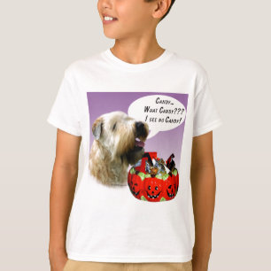 Mjukt Jackat Wheaten Terrier Halloween Candy Tee Shirt