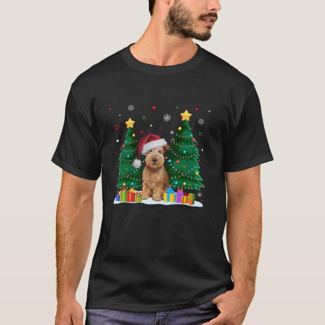 Mjukt Jackat Wheaten Terrier Hund älskare Santa Ha T Shirt (Framsida)
