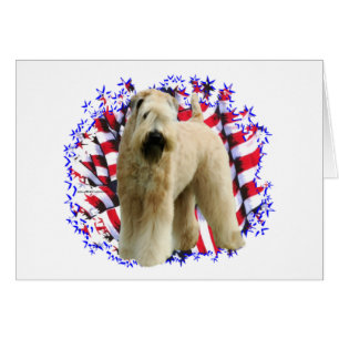 Mjukt Jackat Wheaten Terrier Patriot Hälsningskort