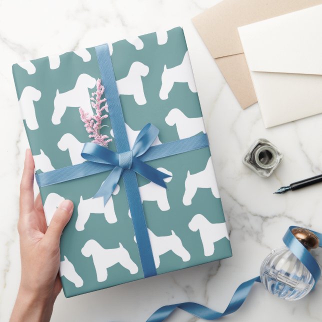 Mjukt Jackat Wheaten Terrier Silhouettes Mönster Presentpapper (Gåvor)