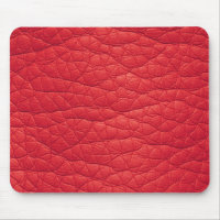 Mjukt läder Mousepad för röd rynkig Faux