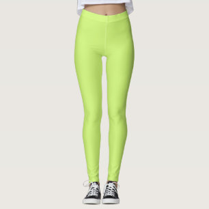 Mjukt lätt kalk i fast färg grönt leggings