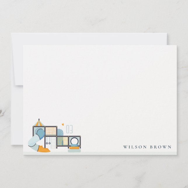 Mjukt Lekcenter Inomhus Djungel Gym Barnkalas Anteckningskort (Framsida)