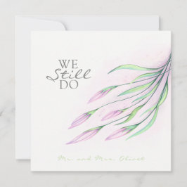 Mjukt lila liljor Förnyelse av löfte 25 år inbjuda Inbjudningar