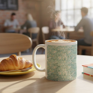 Mjukt Litet Prydligt Blommönster i Pastellfärger Kaffemugg