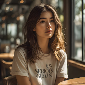 Mjukt Liv Allvarliga Mål Minimalistisk Estetik T Shirt