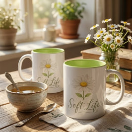Mjukt Liv Estetisk Tusenskönor Vattenfärg Blommig  Mugg