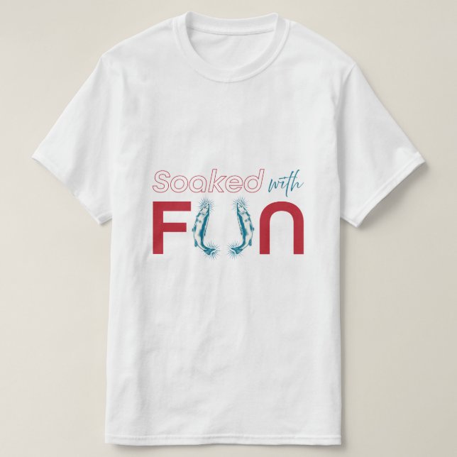 Mjukt med Roligt - sardininspirerad sommartid T Shirt (Design framsida)
