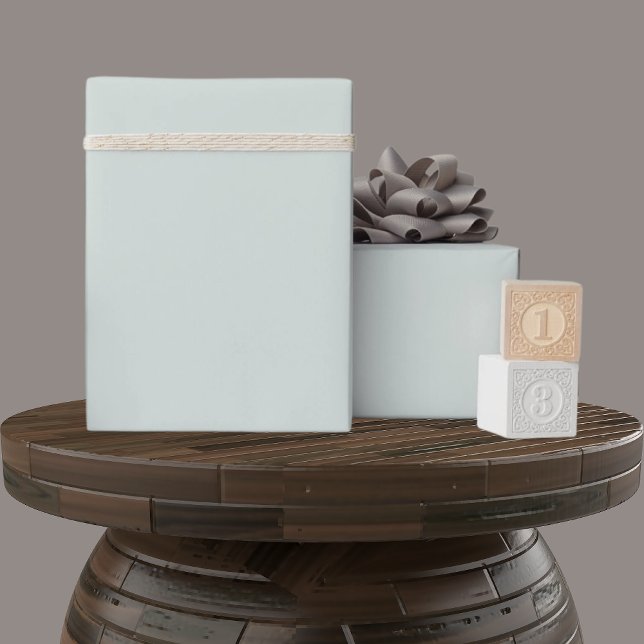 Mjukt mjukt pastel Seafoam Mist Grönt Färg Presentpapper (Skapare uppladdad)