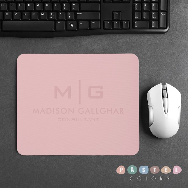 Mjukt mjukt pastellpersika Rosa Färg Musmatta (Solid Soft Light Pastel Peach Pink Color Mouse Pad
)