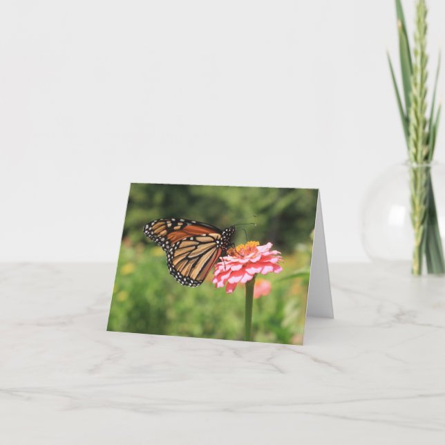 Mjukt monarch Butterfly Note-kort Tack Kort (Framsida)