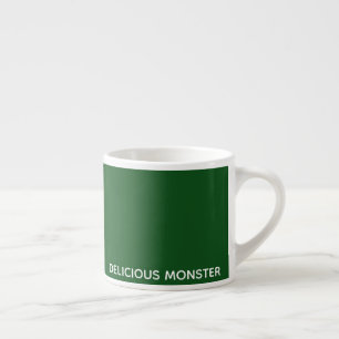 Mjukt monster grönt färg namn espressomugg