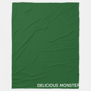 Mjukt monster grönt färg namn fleecefilt
