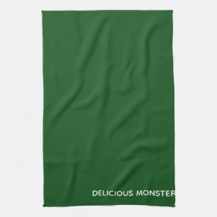Mjukt monster grönt färg namn kökshandduk