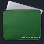 Mjukt monster grönt färg namn laptop fodral<br><div class="desc">Mjukt monster grönt färg namn</div>